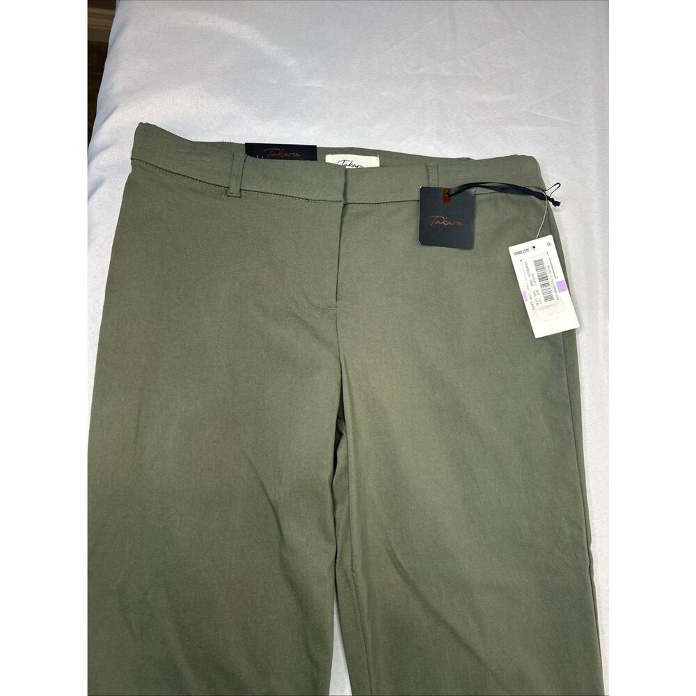 Takara Womens Skinny Stretch Ankle Pant Size 11 Olive Green New w/ Tags - Picture 6 of 11
